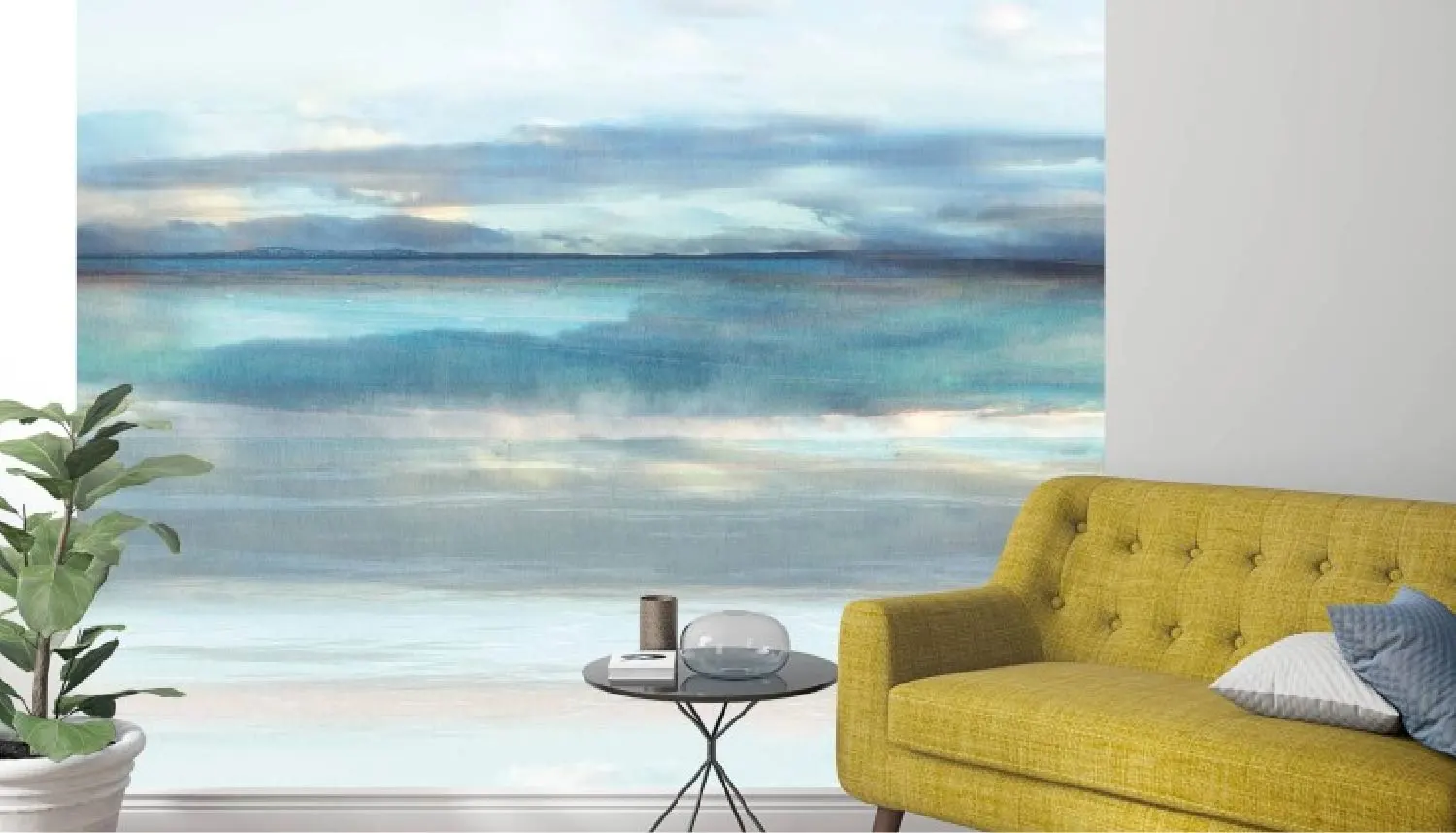 blue gradient wall mural